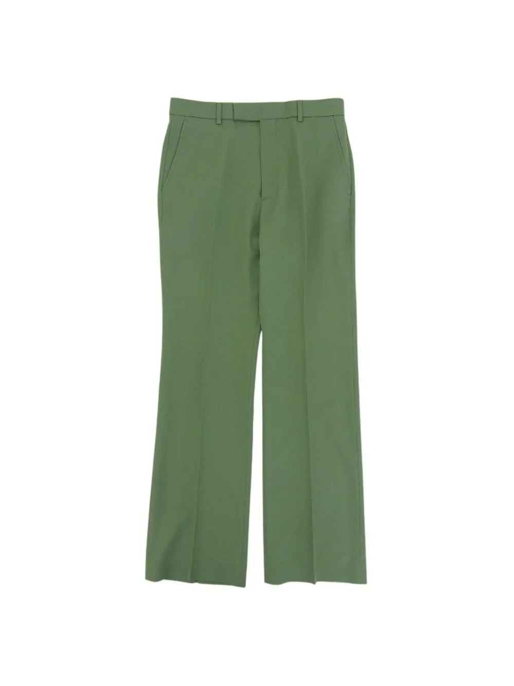 Gucci Wool Pleated Trousers Pants Green 46